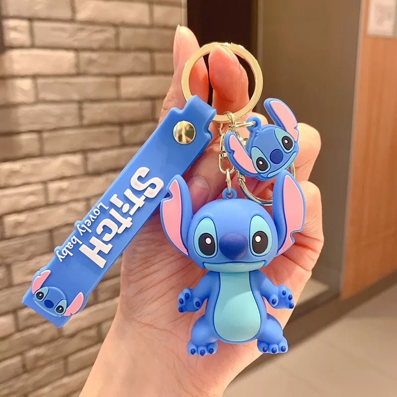 Lilo & Stitch Silicone Keychains Cute Cartoon Doll Pendant Keyrings Lovely Stitch Key Holder Phone Bag Stitch Key Rings | DisneyDreams