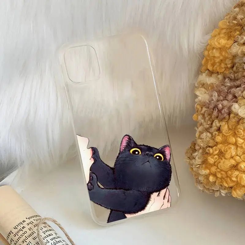 Again Don't Kiss Me Funny Cute Cat Phone Case For iPhone 14 13 12 11 Pro Max XS X XR SE 2020 6 7 8 Plus Mini Protective Cover - getallfun