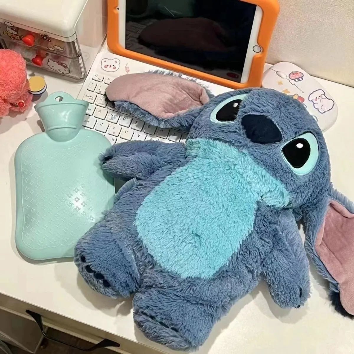 Anime Kawaii Turo Lilo Stitch Plush Hot Water Bottle Winter Women'S Home Water Filling Hand Warmer Monster Toys Gift - getallfun