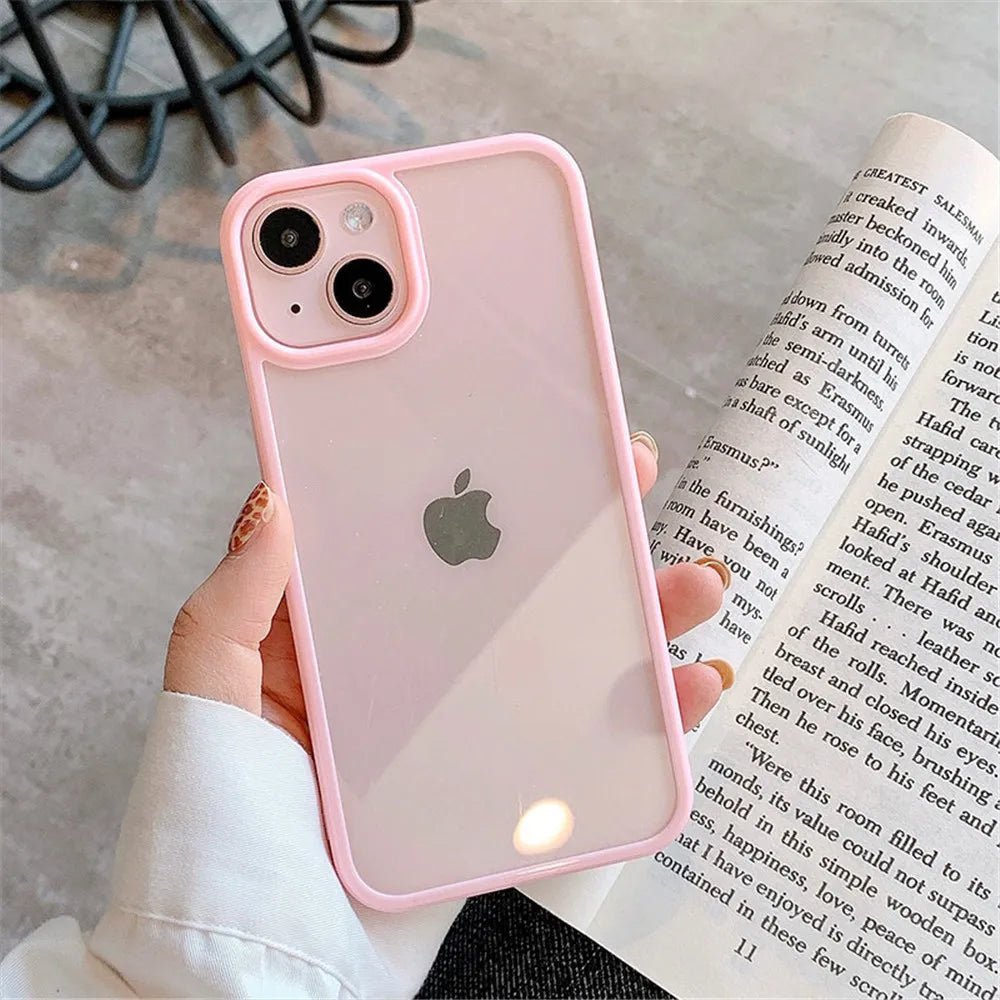 Candy Shockproof Silicone Bumper Phone Case For iPhone 15 14 11 12 13 Pro Max X XS XR 8 7 Plus Transparent Protection Back Cover - getallfun
