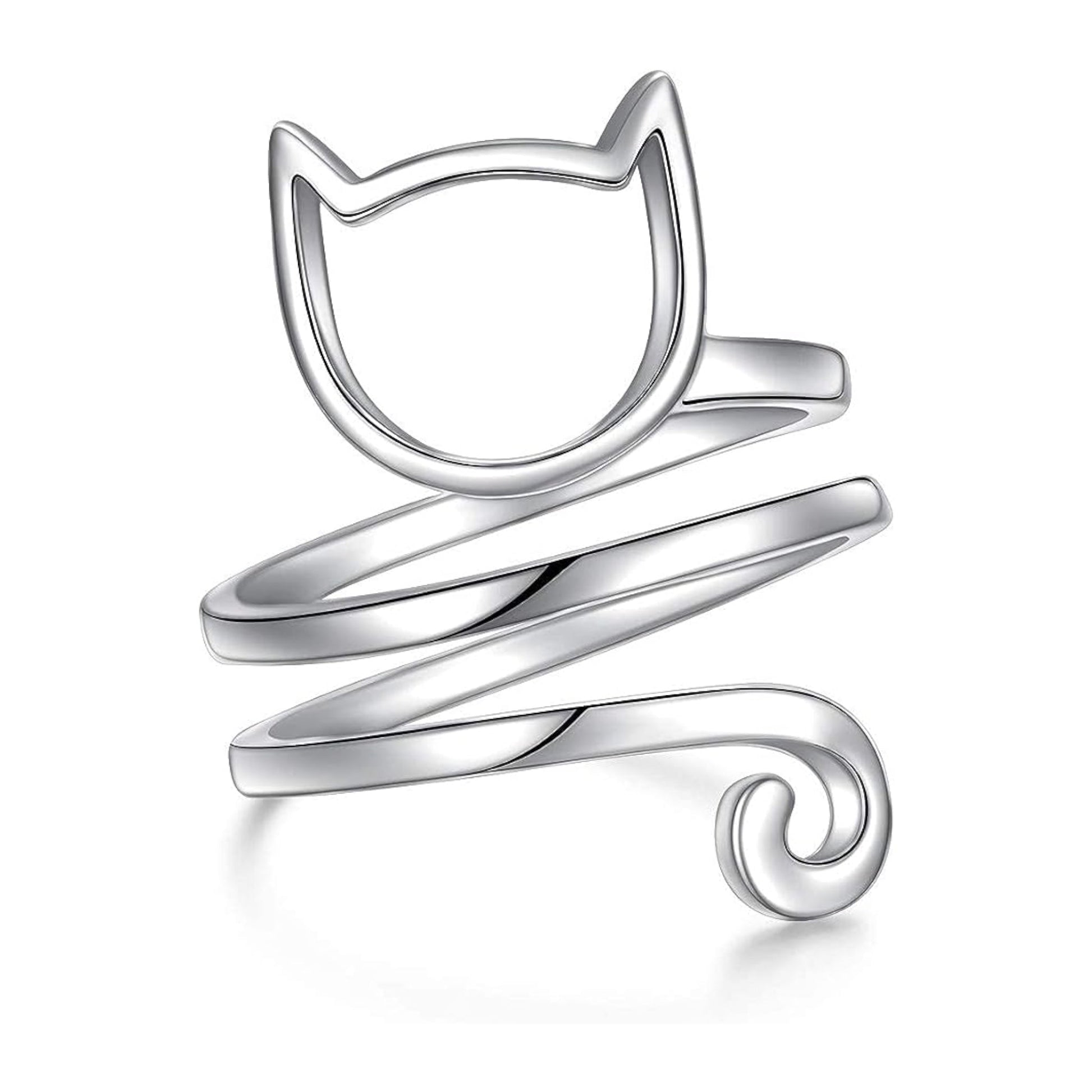 Curled Cat Elegance Ring - getallfun