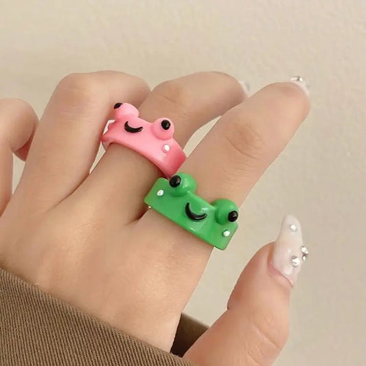 Cute Frog Rings 2 Pcs - getallfun