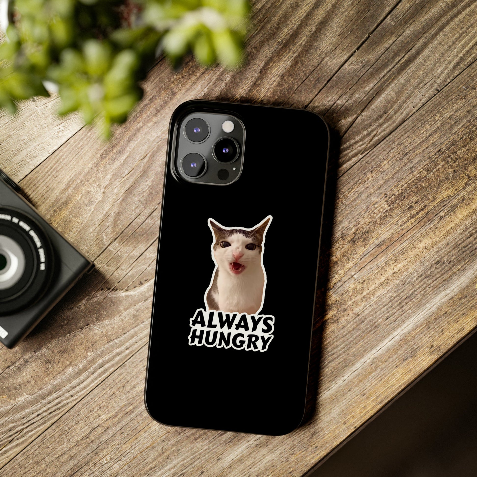 Eating Cat Meme Slim Phone Cases - getallfun