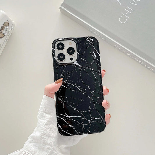 Fashion Marble IMD Cover Case for iPhone 13 11 12 14 15 Pro Max 13 12 Mini X XR XS Max 10 7 8 Plus Se 2020 Soft Anit Knock Cases - getallfun