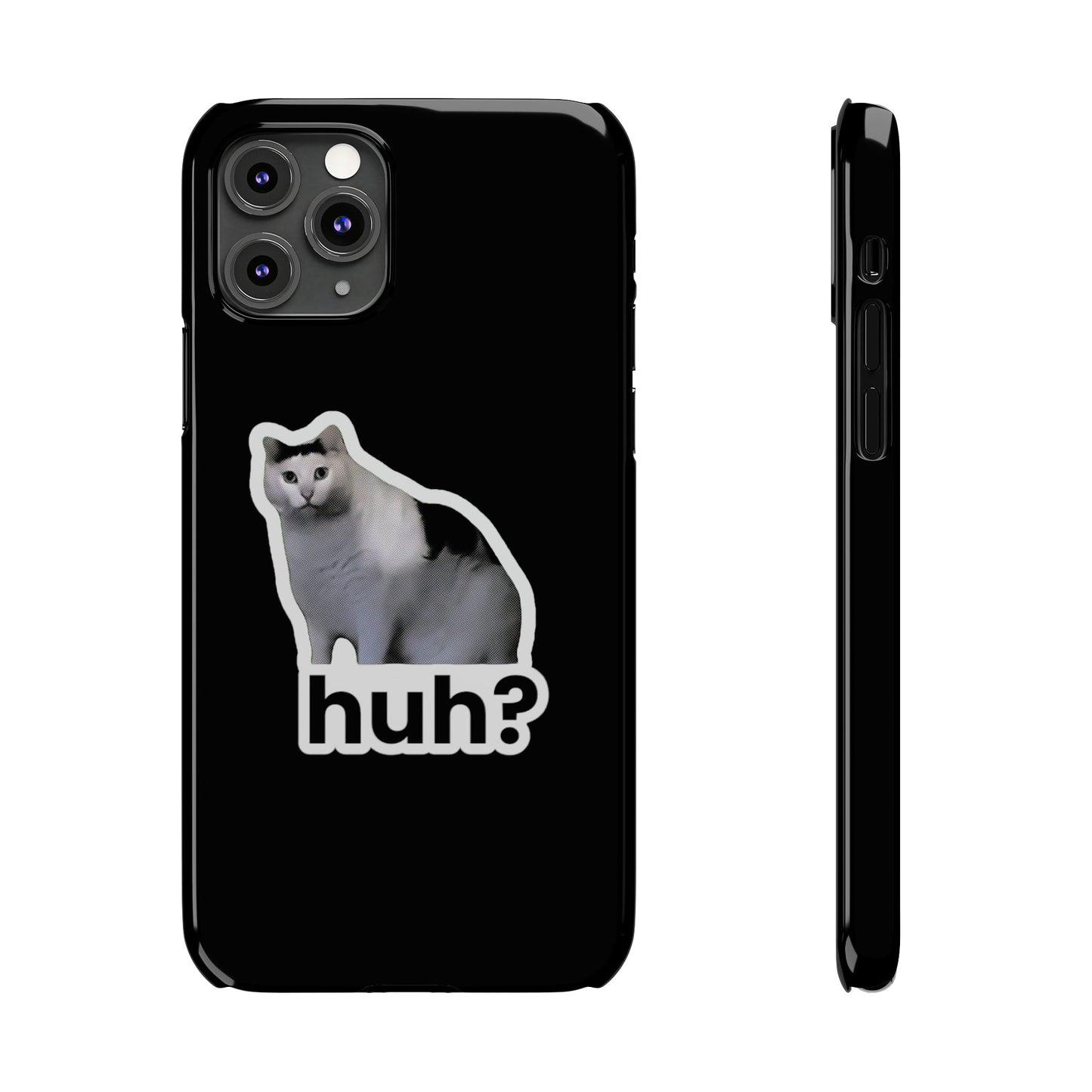 Huh Cat Meme Slim iPhone Cases - getallfun