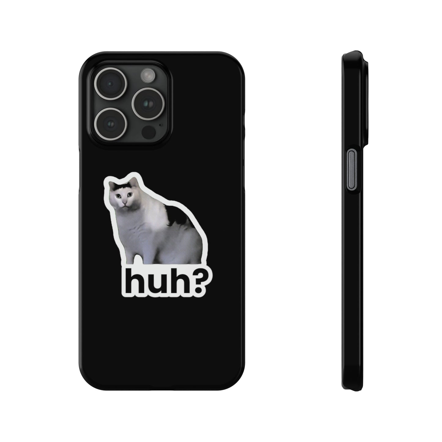 Huh Cat Meme Slim iPhone Cases - getallfun