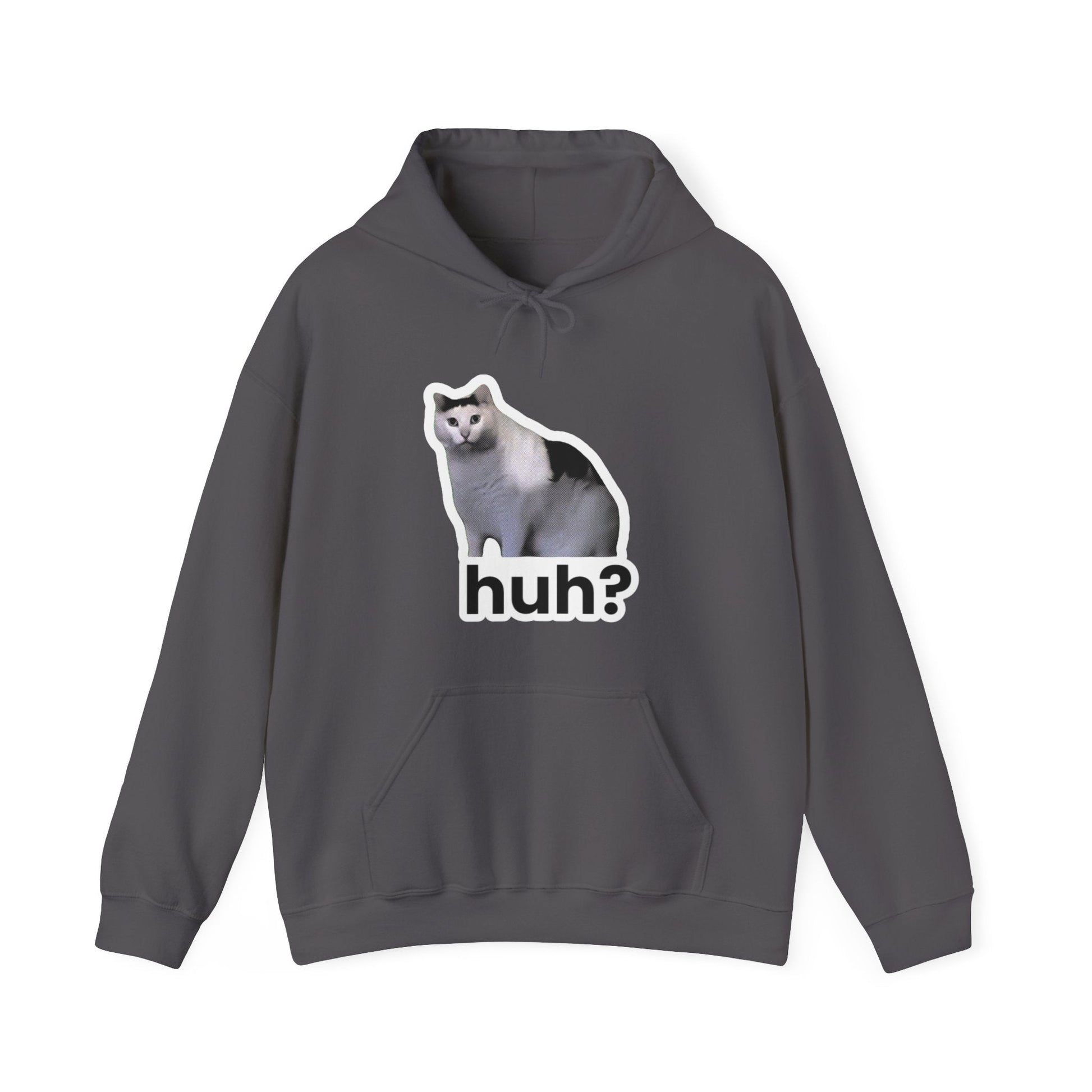 Huh Cat Meme Unisex Heavy Blend™ Hooded Sweatshirt - getallfun