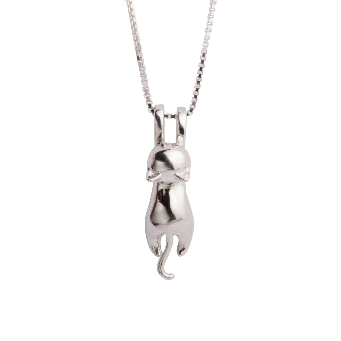 Silver Cat Pendant Necklace - getallfun
